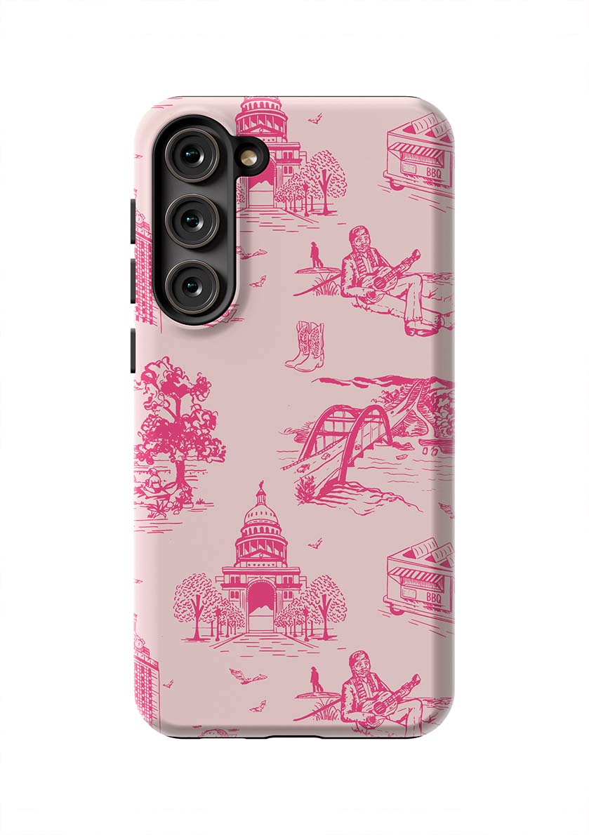 Austin Toile Samsung Phone Case Phone Case Light Pink Pink / Galaxy S23 Plus / Tough Katie Kime