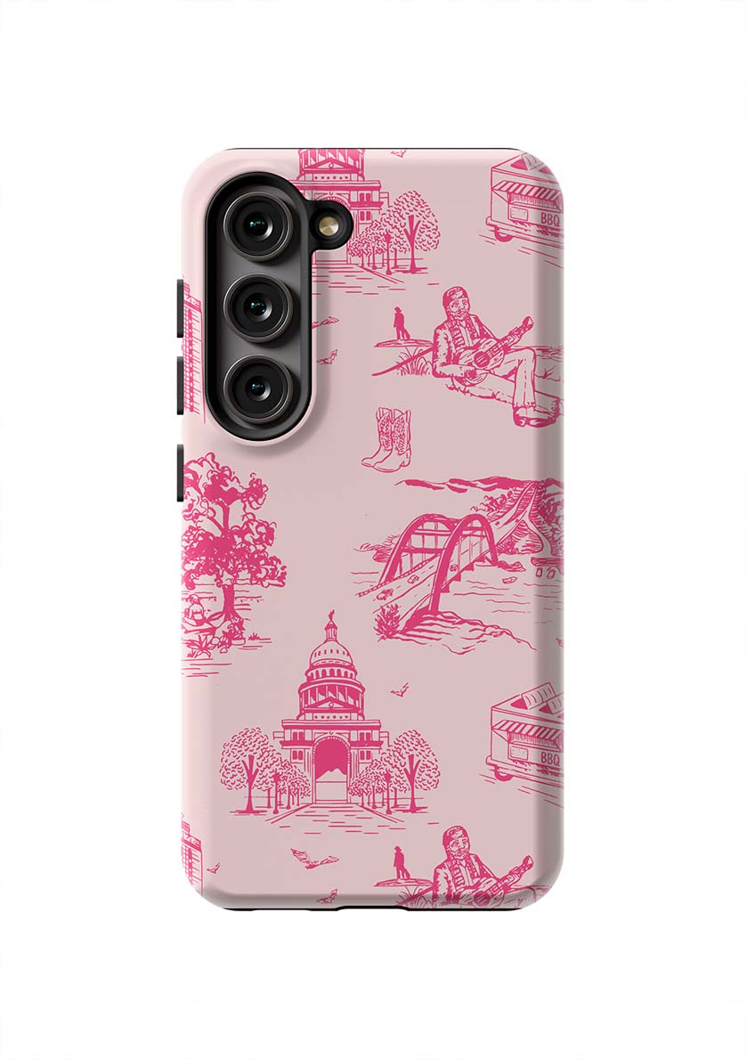 Austin Toile Samsung Phone Case Phone Case Light Pink Pink / Galaxy S23 / Tough Katie Kime
