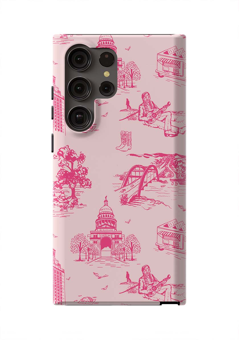 Austin Toile Samsung Phone Case Phone Case Light Pink Pink / Galaxy S23 Ultra / Tough Katie Kime