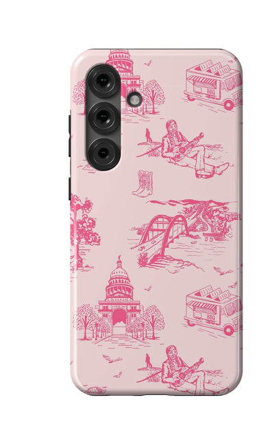 Austin Toile Samsung Phone Case Phone Case Light Pink Pink / Galaxy S25 Plus / Tough Katie Kime