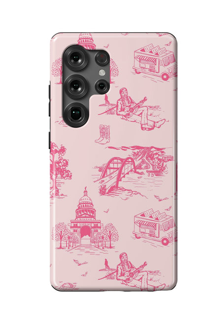 Austin Toile Samsung Phone Case Phone Case Light Pink Pink / Galaxy S25 Ultra / Tough Katie Kime