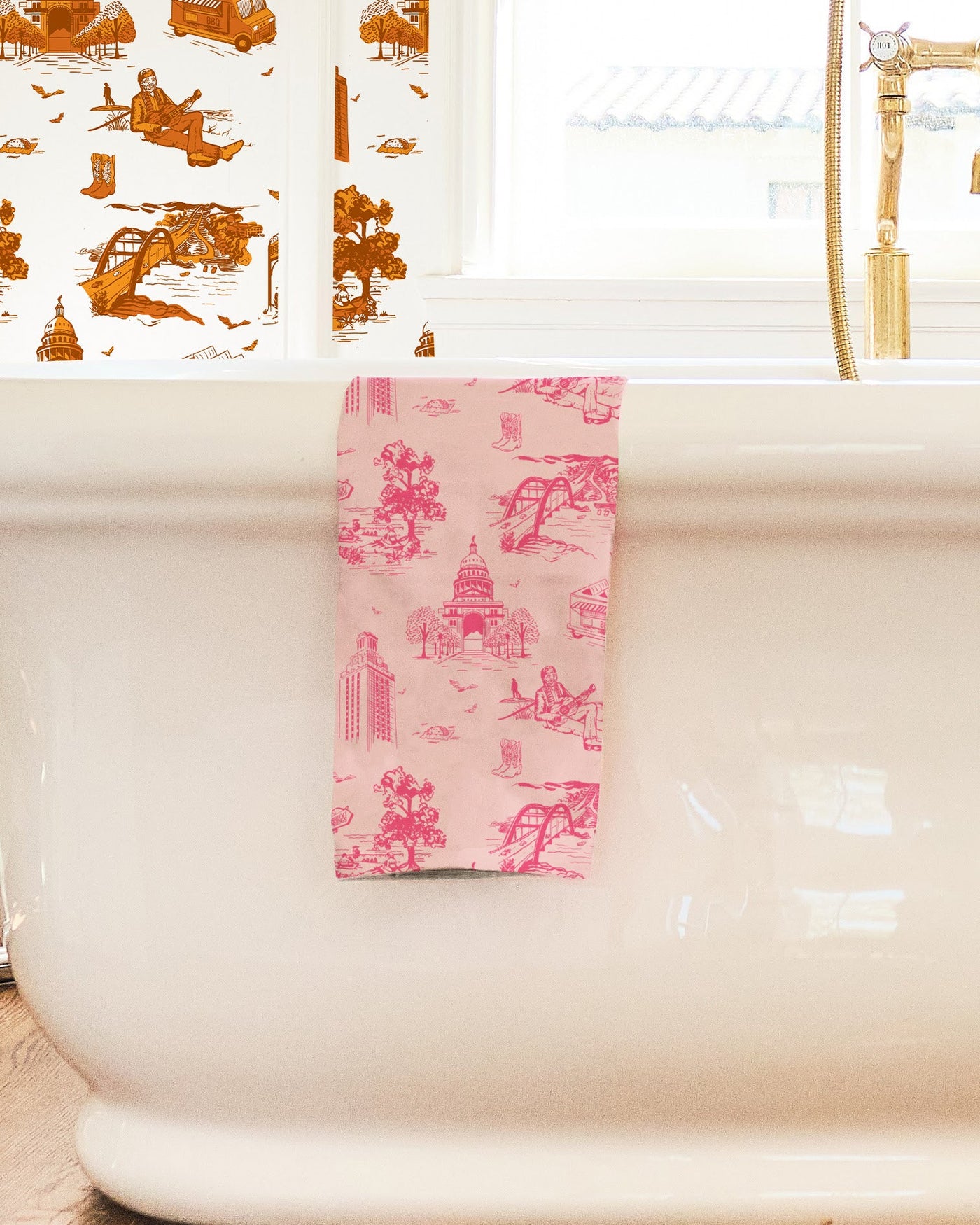 Tea Towel Light Pink Austin Toile Tea Towel Set Katie Kime