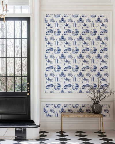 Austin Toile Traditional Wallpaper Wallpaper Katie Kime