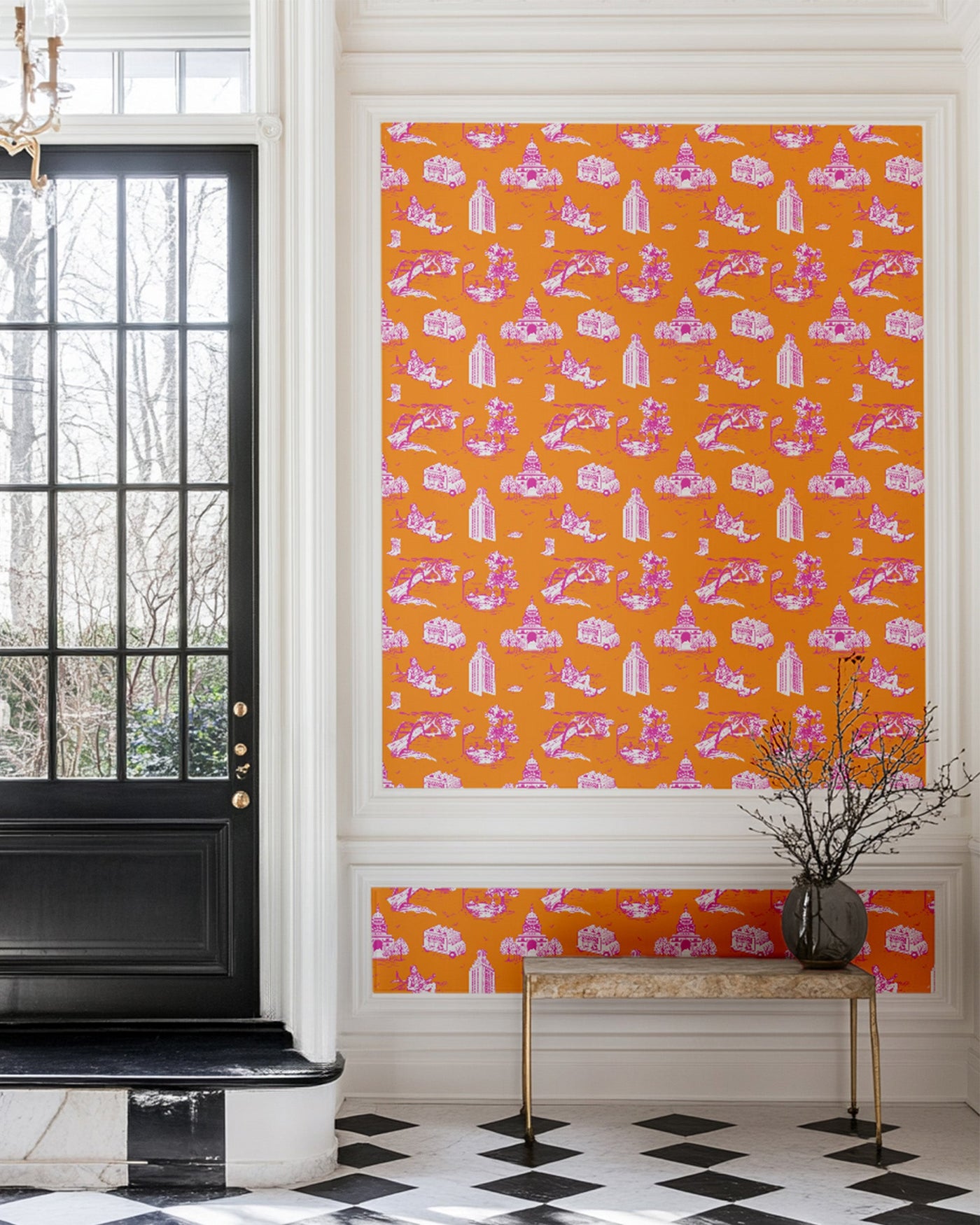 Austin Toile Traditional Wallpaper Wallpaper Katie Kime