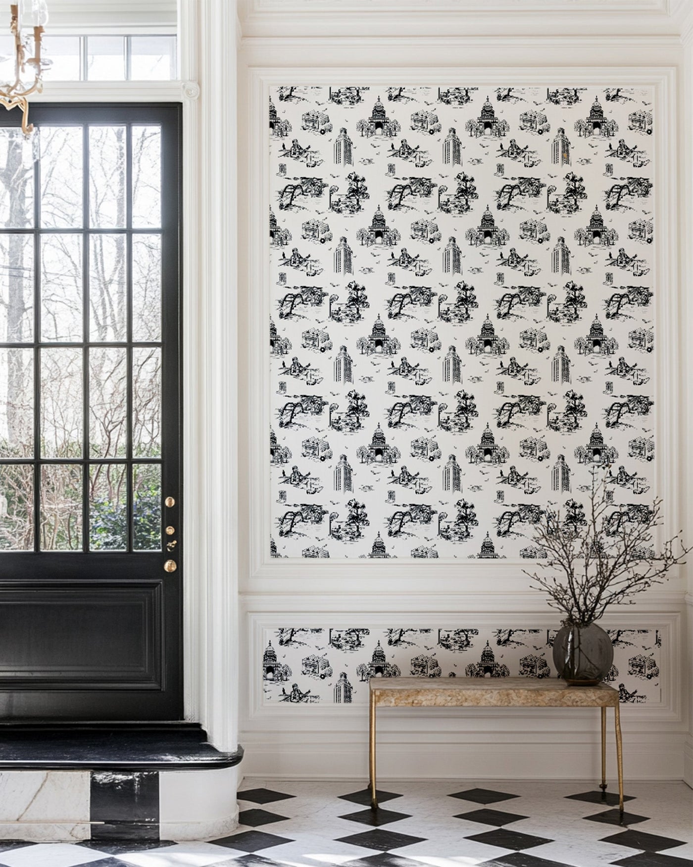 Austin Toile Traditional Wallpaper Wallpaper Multi / Single Roll Katie Kime