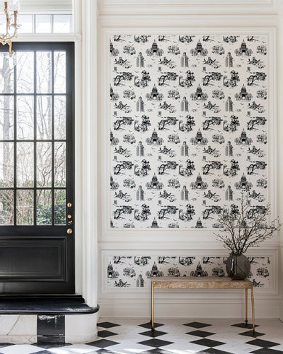 Austin Toile Traditional Wallpaper Wallpaper Multi / Single Roll Katie Kime