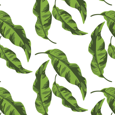 Banana Leaves Peel & Stick Wallpaper Peel & Stick Wallpaper Green / 24" x 144" Katie Kime