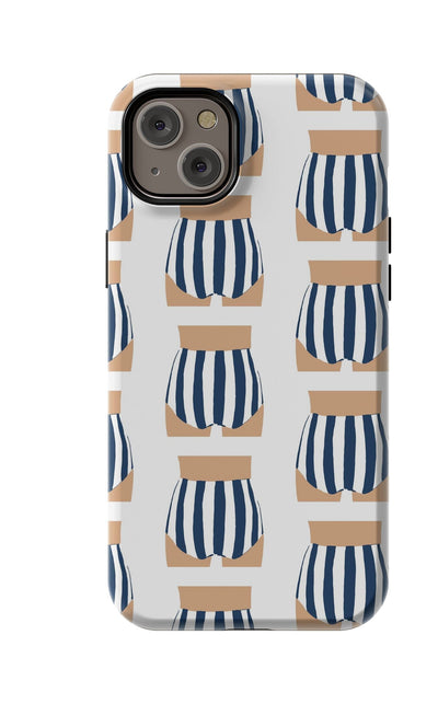 Beach Bum iPhone Case Phone Case Navy / iPhone 14 Plus / MagSafe Tough Katie Kime