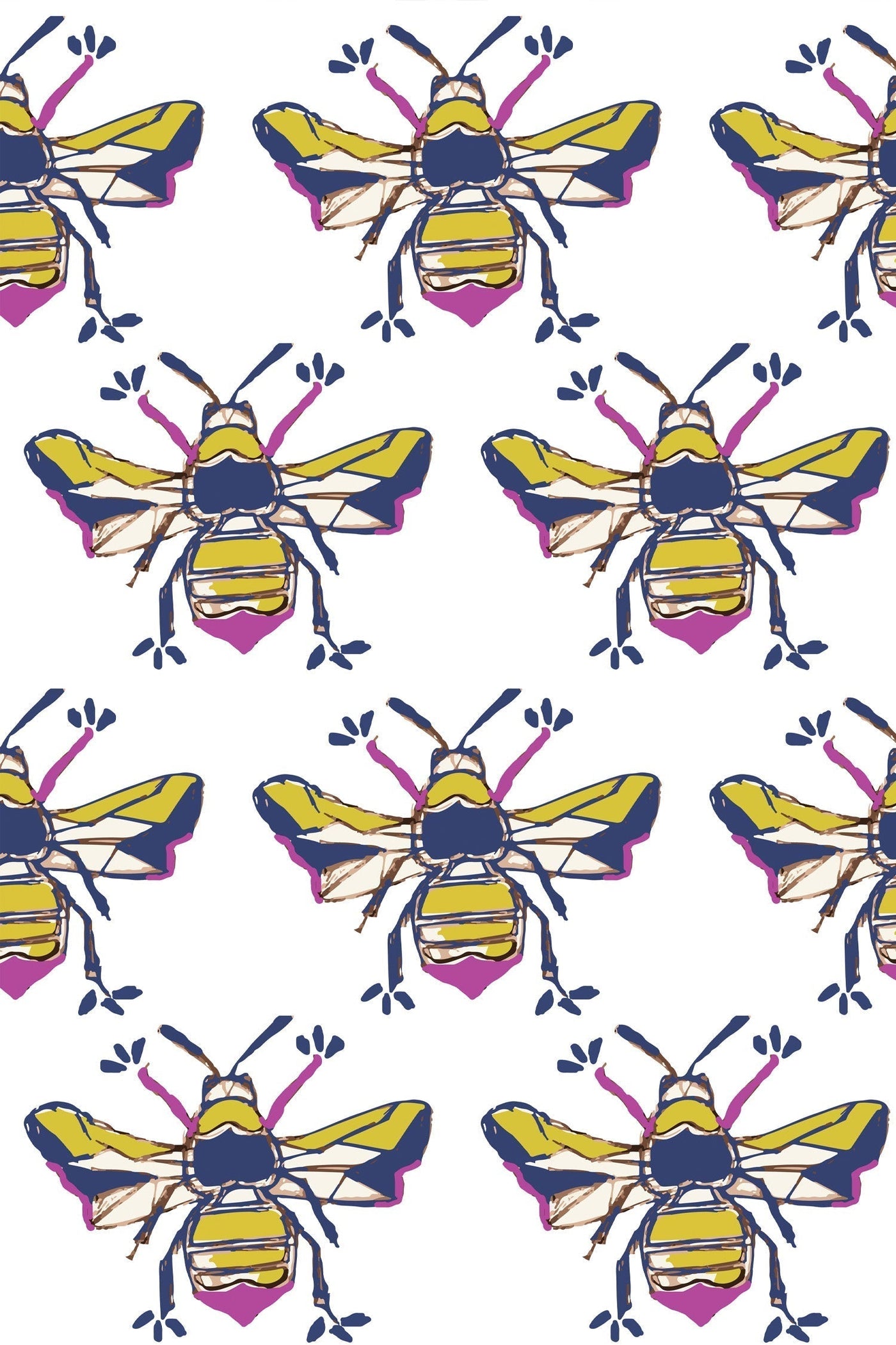Bees Knees Traditional Wallpaper Wallpaper Multi / Large Sample Katie Kime