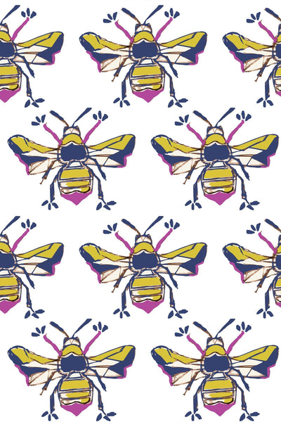 Bees Knees Traditional Wallpaper Wallpaper Multi / Large Sample Katie Kime