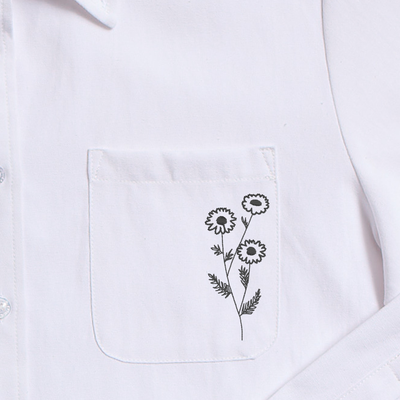 Birth Flower Charlotte Button Down Top April Daisy / XXS Katie Kime