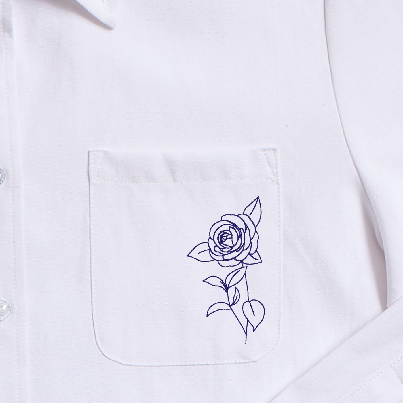 Birth Flower Charlotte Button Down Top June Rose / XXS Katie Kime