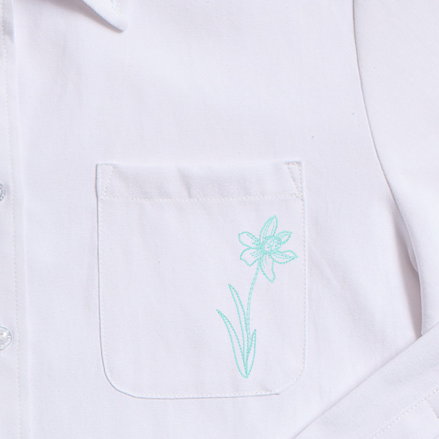 Birth Flower Charlotte Button Down Top March Daffodil / XXS Katie Kime