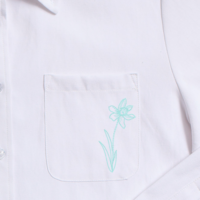 Birth Flower Charlotte Button Down Top March Daffodil / XXS Katie Kime