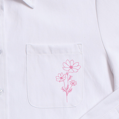Birth Flower Charlotte Button Down Top October Cosmos / XXS Katie Kime