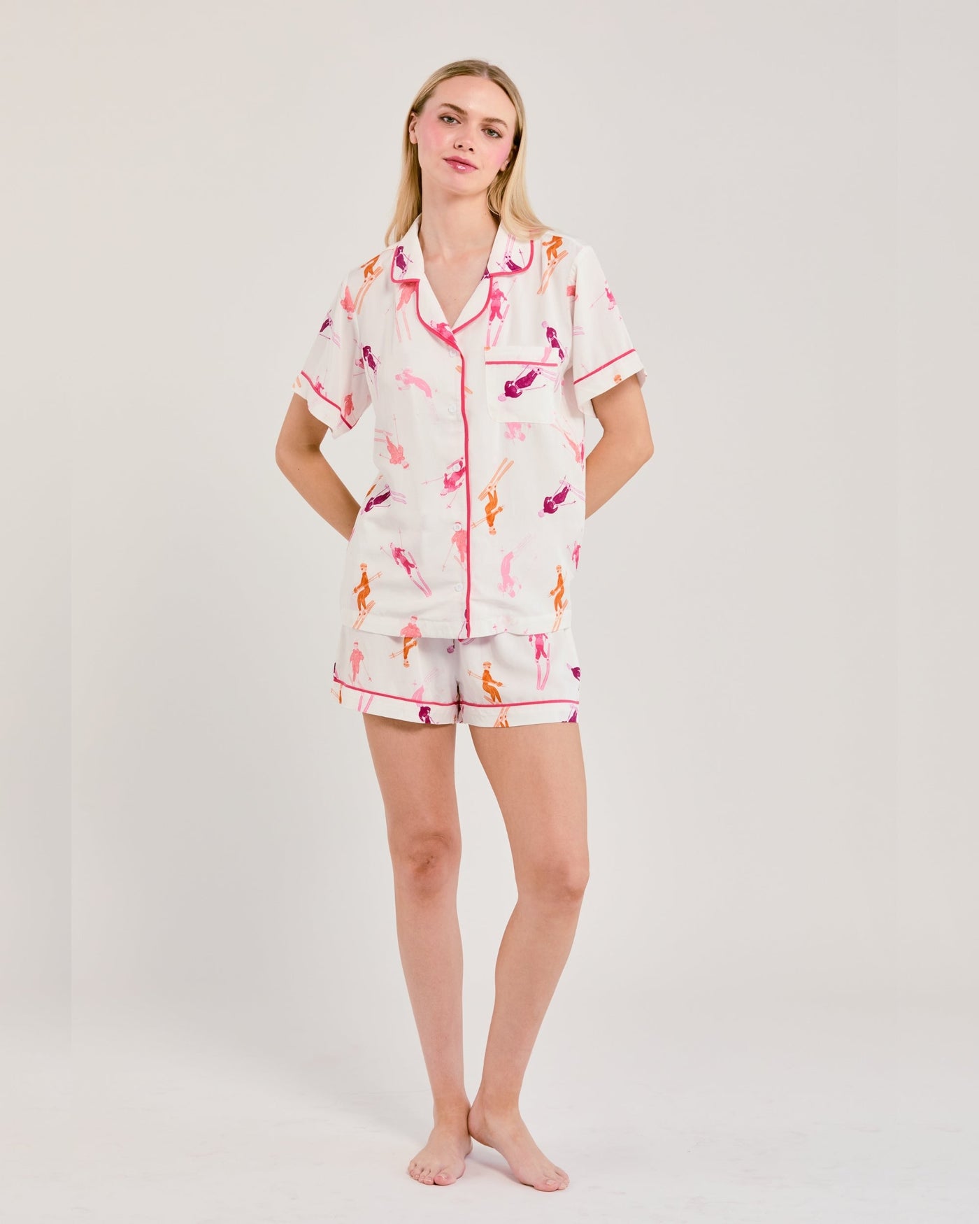 Bluebird Day Pajama Shorts Set Pajama Set Katie Kime