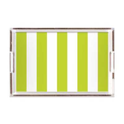 Bold Stripe Lucite Tray Lucite Trays Chartreuse / 11x17 Katie Kime