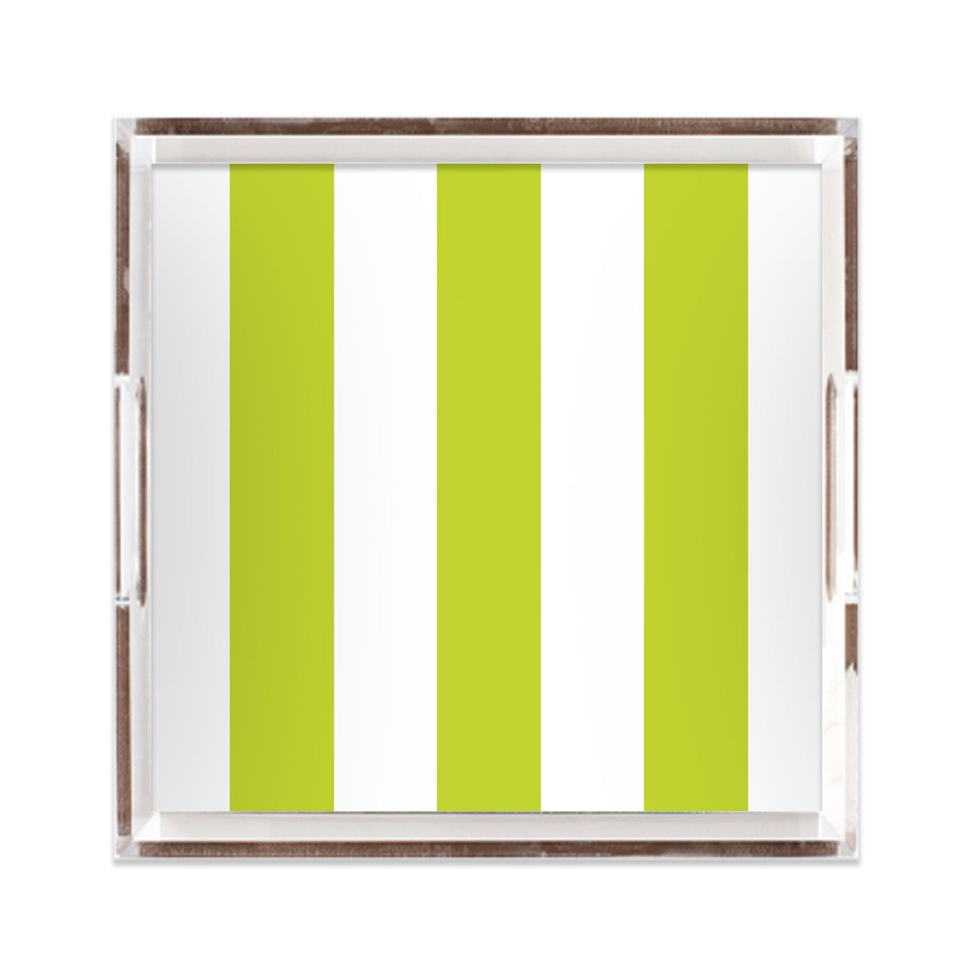 Bold Stripe Lucite Tray Lucite Trays Chartreuse / 12x12 Katie Kime