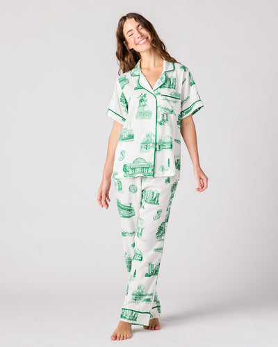 Boston Toile Pajama Pants Set Pajama Set Katie Kime