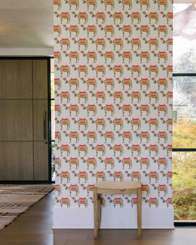 Camel Traditional Wallpaper Wallpaper Katie Kime