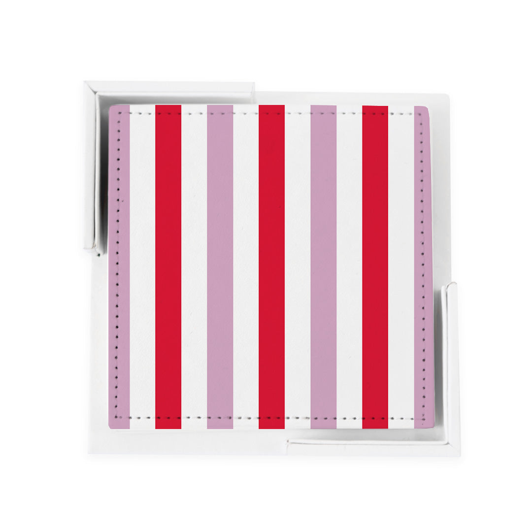 Candy Stripe Coaster Set Coaster Set Peppermint Katie Kime