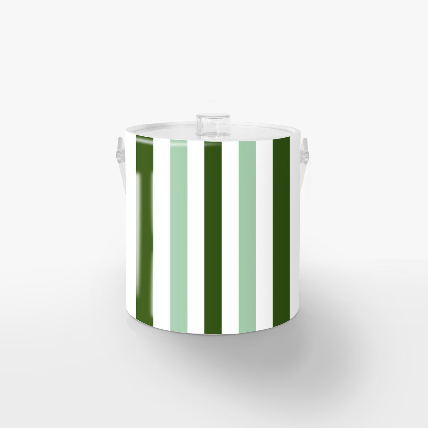 Candy Stripe Ice Bucket Ice Bucket Spearmint / Lucite Katie Kime