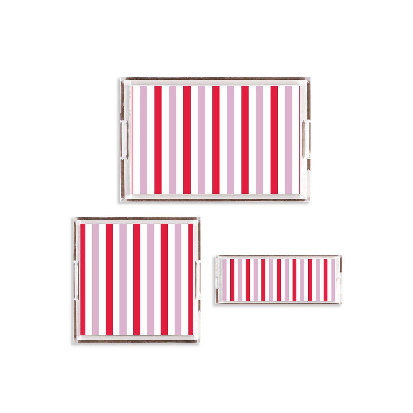 Candy Stripe Lucite Tray Lucite Trays Katie Kime