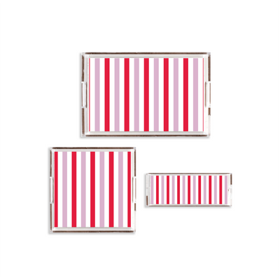 Candy Stripe Lucite Tray Lucite Trays Katie Kime