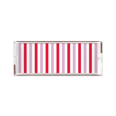 Candy Stripe Lucite Tray Lucite Trays Peppermint / 11x4 Katie Kime