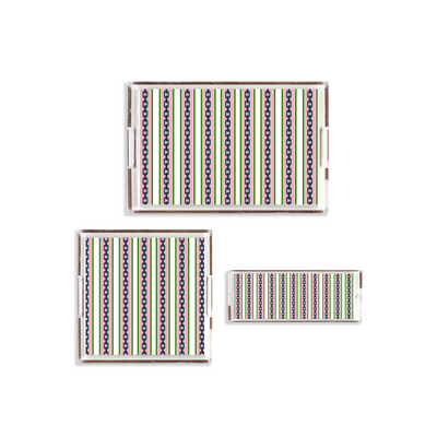 Chain Stripe Lucite Tray Lucite Trays Katie Kime