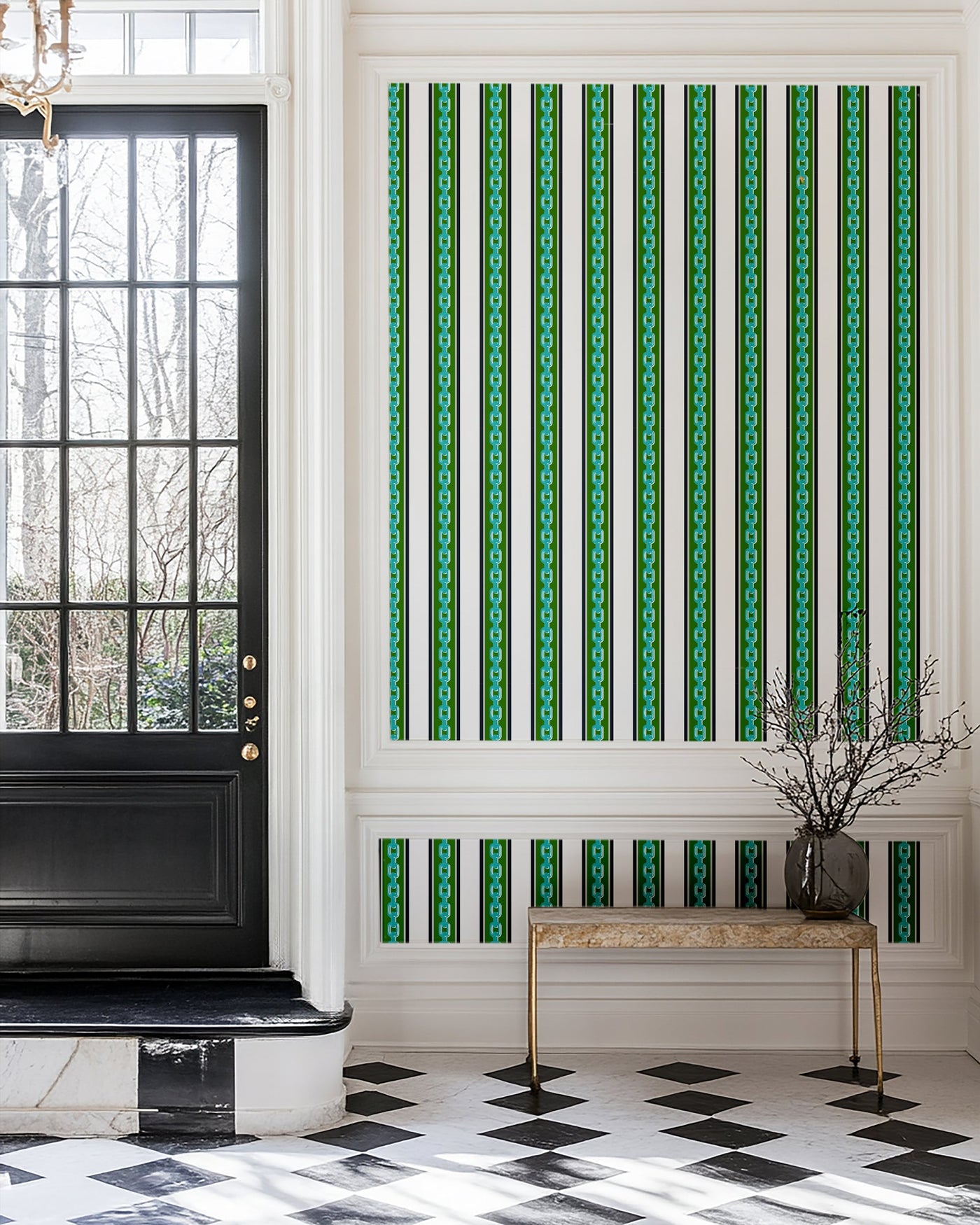 Chain Stripe Peel & Stick Wallpaper Peel & Stick Wallpaper Katie Kime
