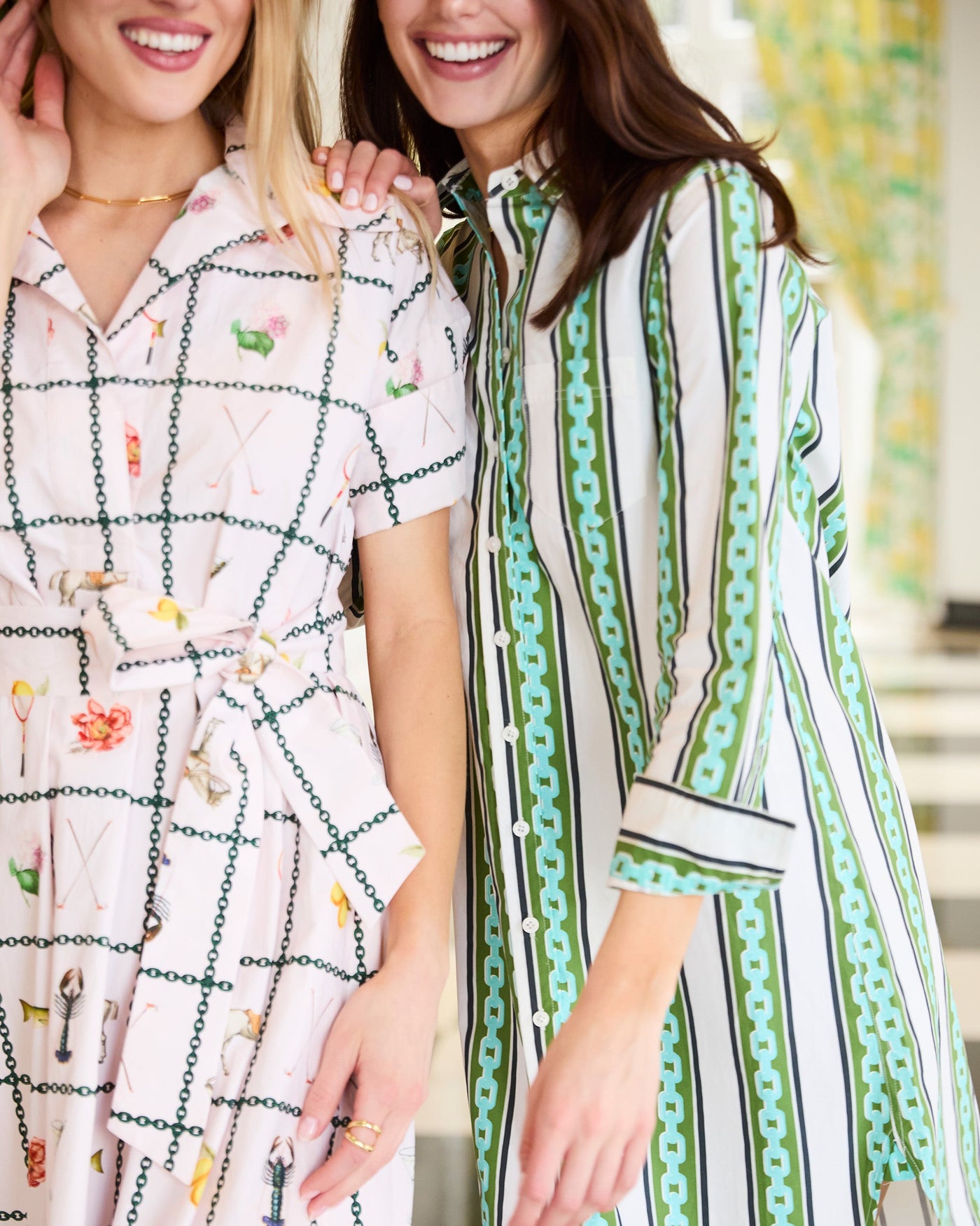 Chain Stripe Sophia Shirtdress Dress Katie Kime