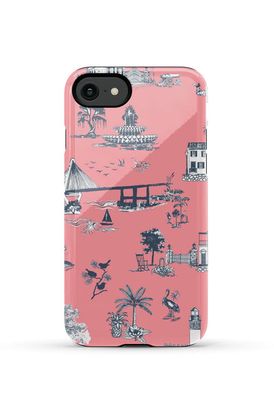 Charleston Toile iPhone Case Phone Case Coral / iPhone SE (2022) / Tough Katie Kime