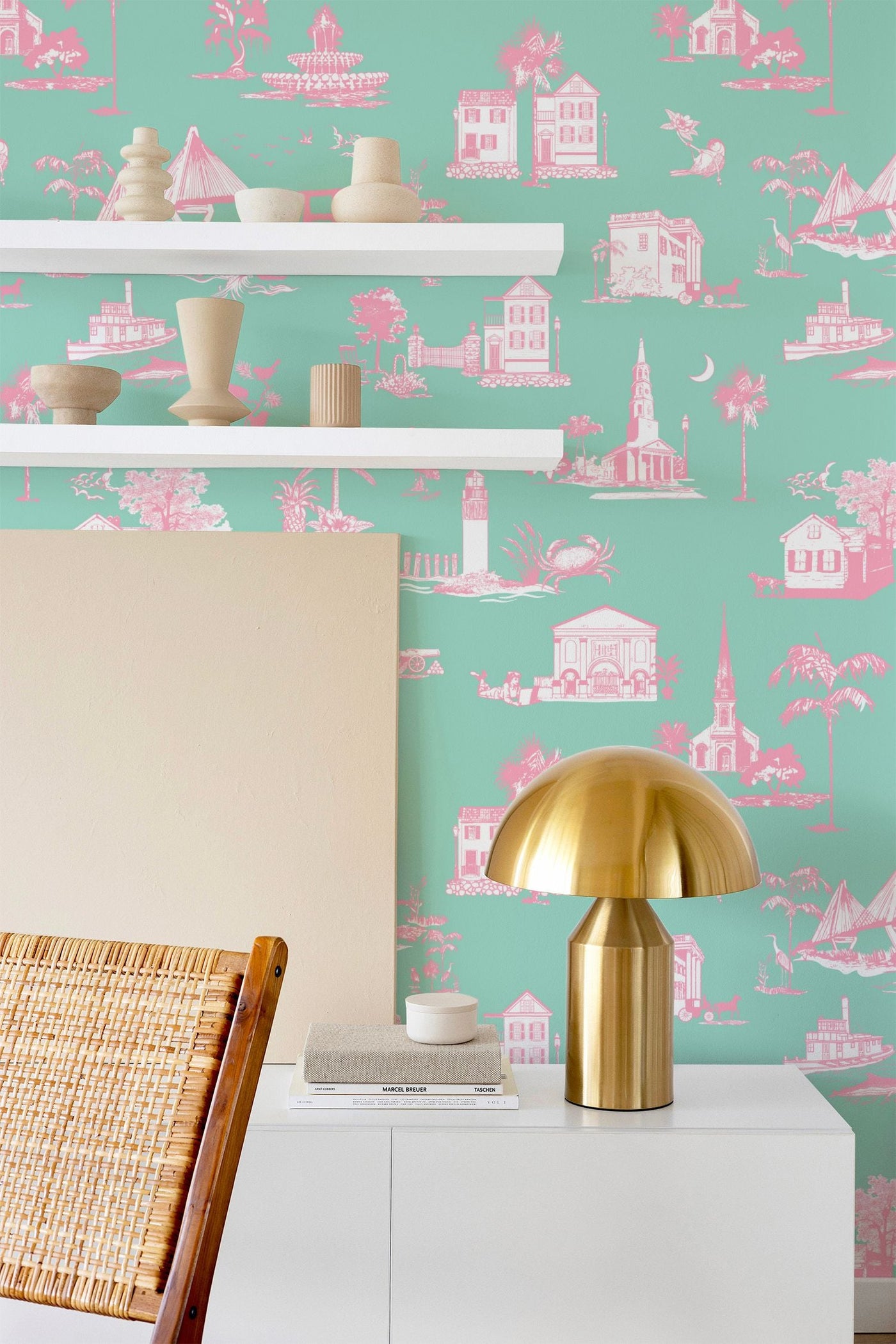 Charleston Toile Peel & Stick Wallpaper Peel & Stick Wallpaper Katie Kime