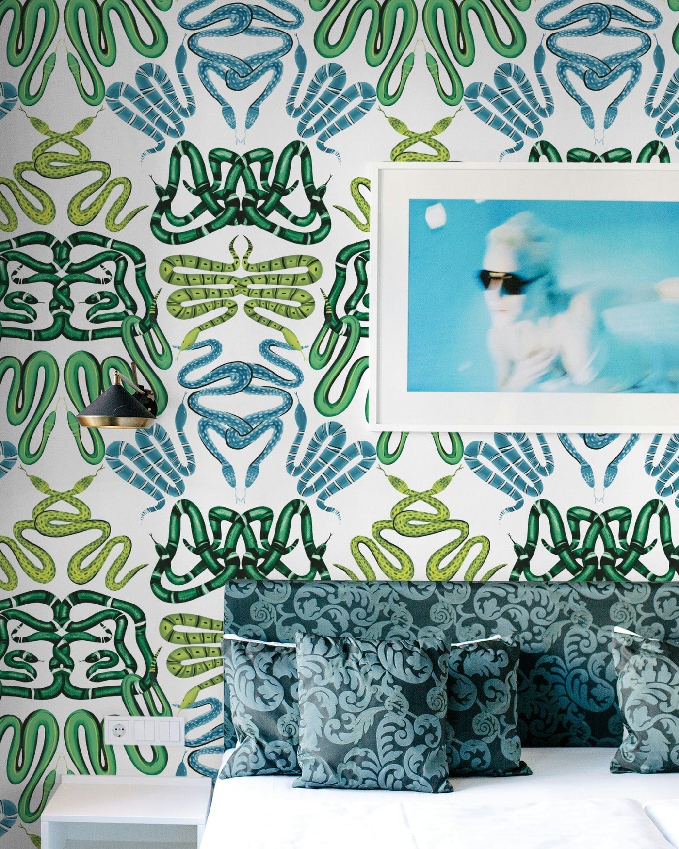 Charmed Traditional Wallpaper Wallpaper Green / Single Roll Katie Kime