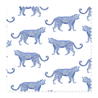 Fabric Light Blue / Cotton / Sample Cheetahs Fabric Katie Kime