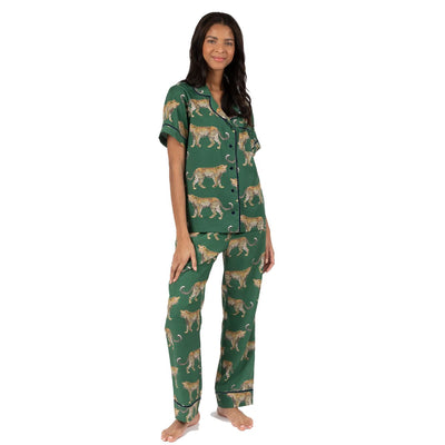 Cheetahs Pajama Pants Set Pajama Set Katie Kime