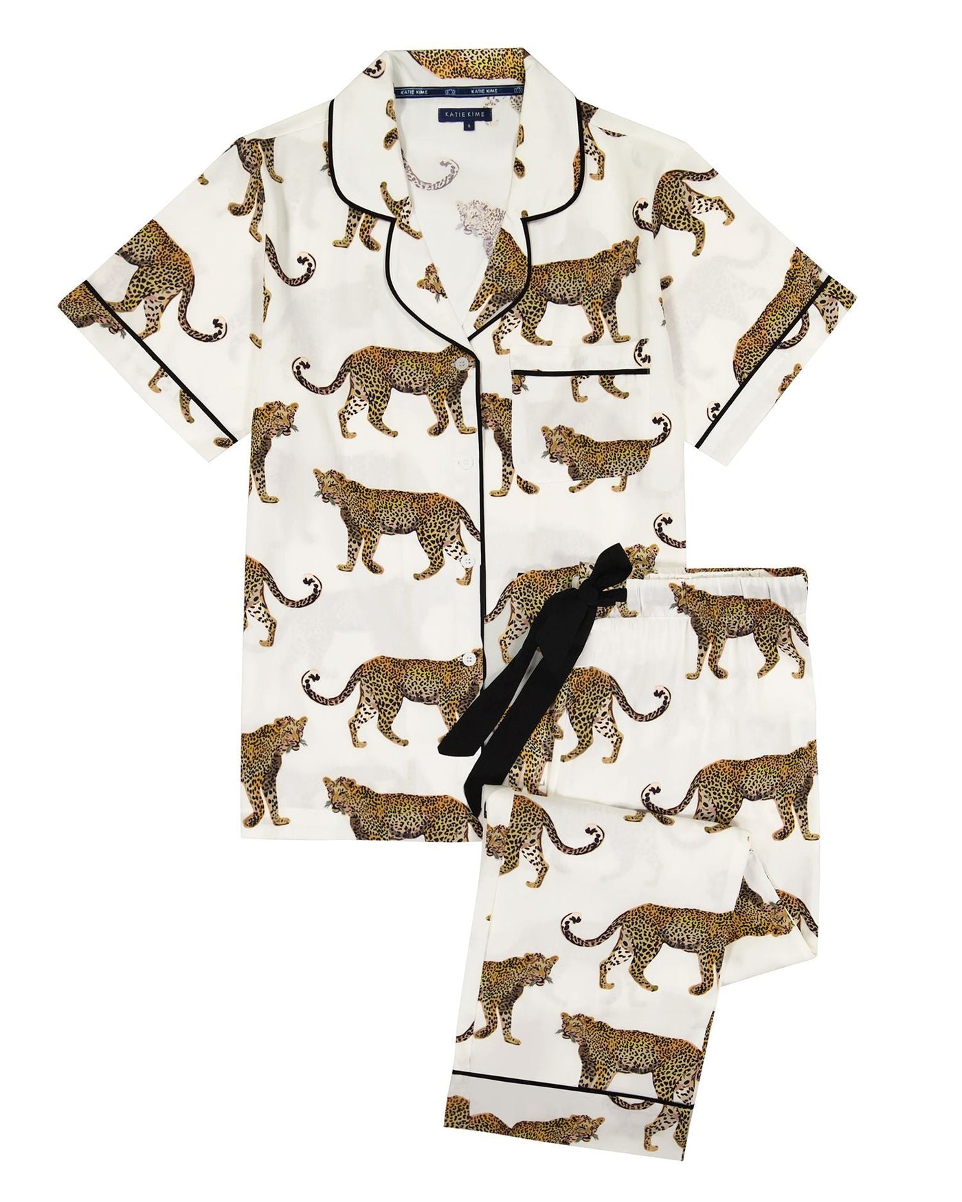 Cheetahs Pajama Pants Set Pajama Set Katie Kime