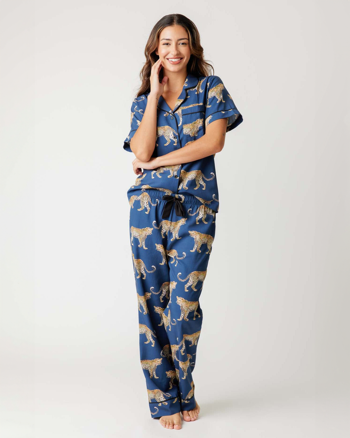 Cheetahs Pajama Set Pajama Set Katie Kime