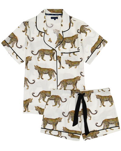 Pajama Set Cheetahs Pajama Shorts Set Katie Kime