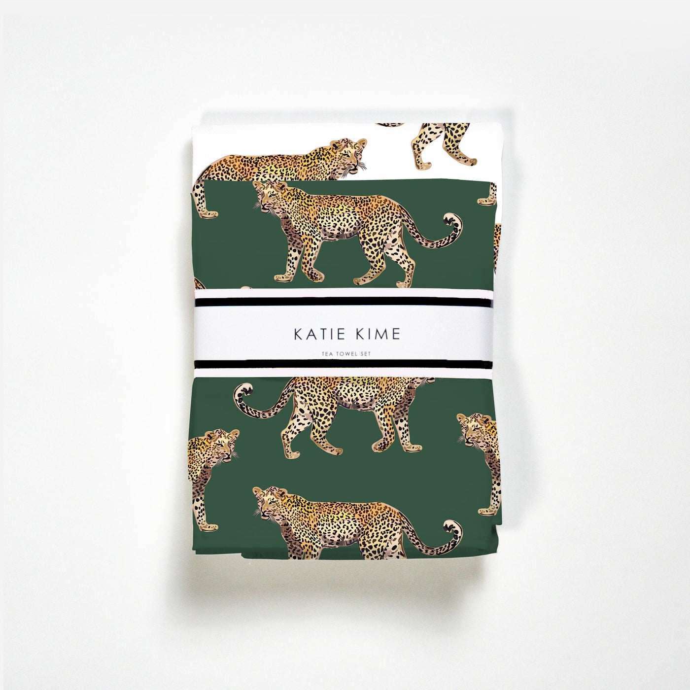 Tea Towel White Hunter Cheetahs Tea Towel Set Katie Kime