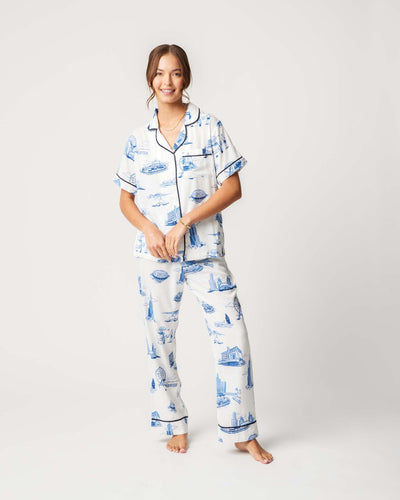 Chicago Toile Pajama Pants Set Pajama Set Katie Kime