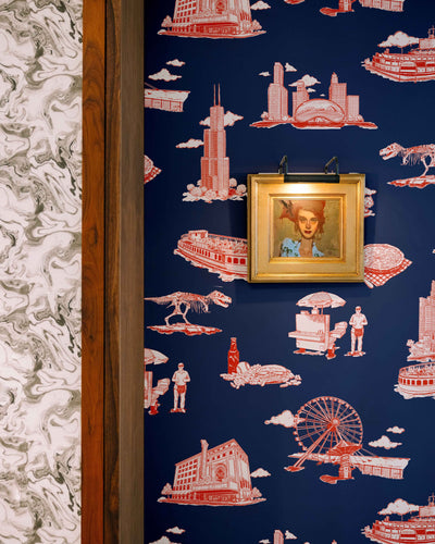 Chicago Toile Peel & Stick Wallpaper Peel & Stick Wallpaper Katie Kime