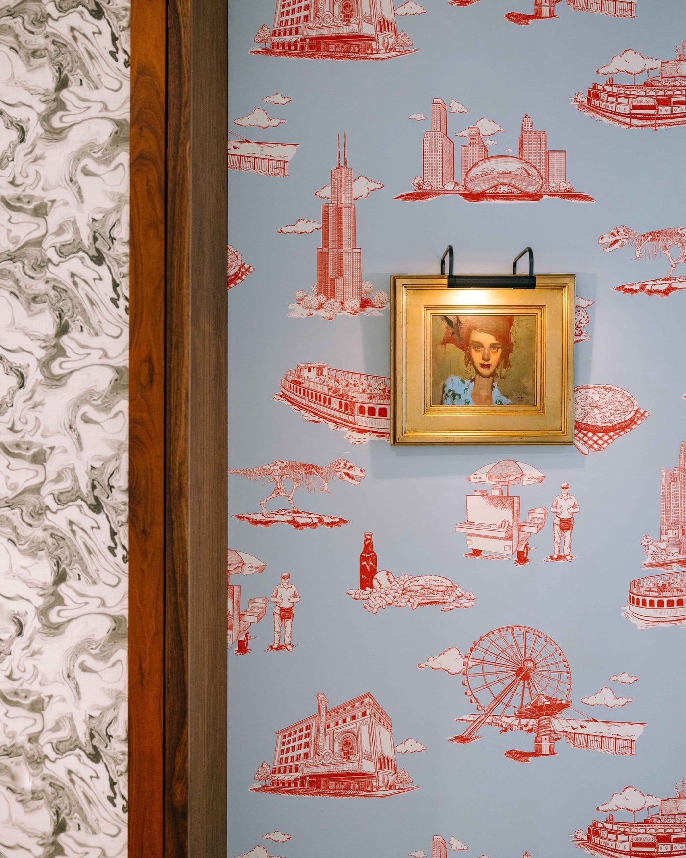 Chicago Toile Peel & Stick Wallpaper Peel & Stick Wallpaper Katie Kime