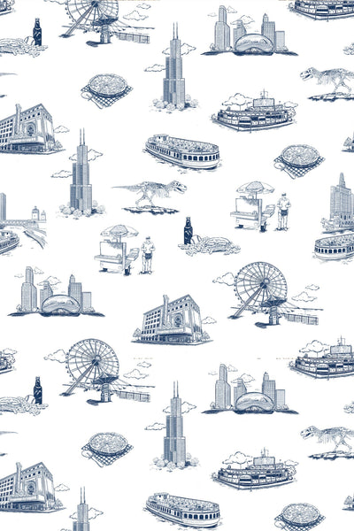 Chicago Toile Peel & Stick Wallpaper Peel & Stick Wallpaper Katie Kime