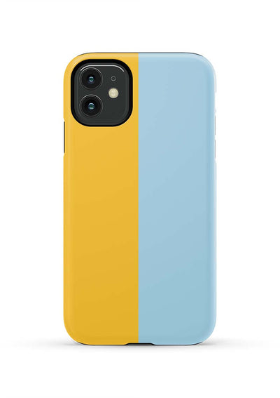 Color Block iPhone Case Phone Case Light Blue Yellow / iPhone 11 / Tough Katie Kime