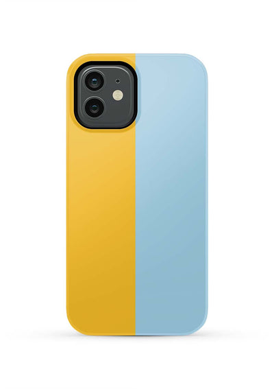 Color Block iPhone Case Phone Case Light Blue Yellow / iPhone 12 / Tough Katie Kime