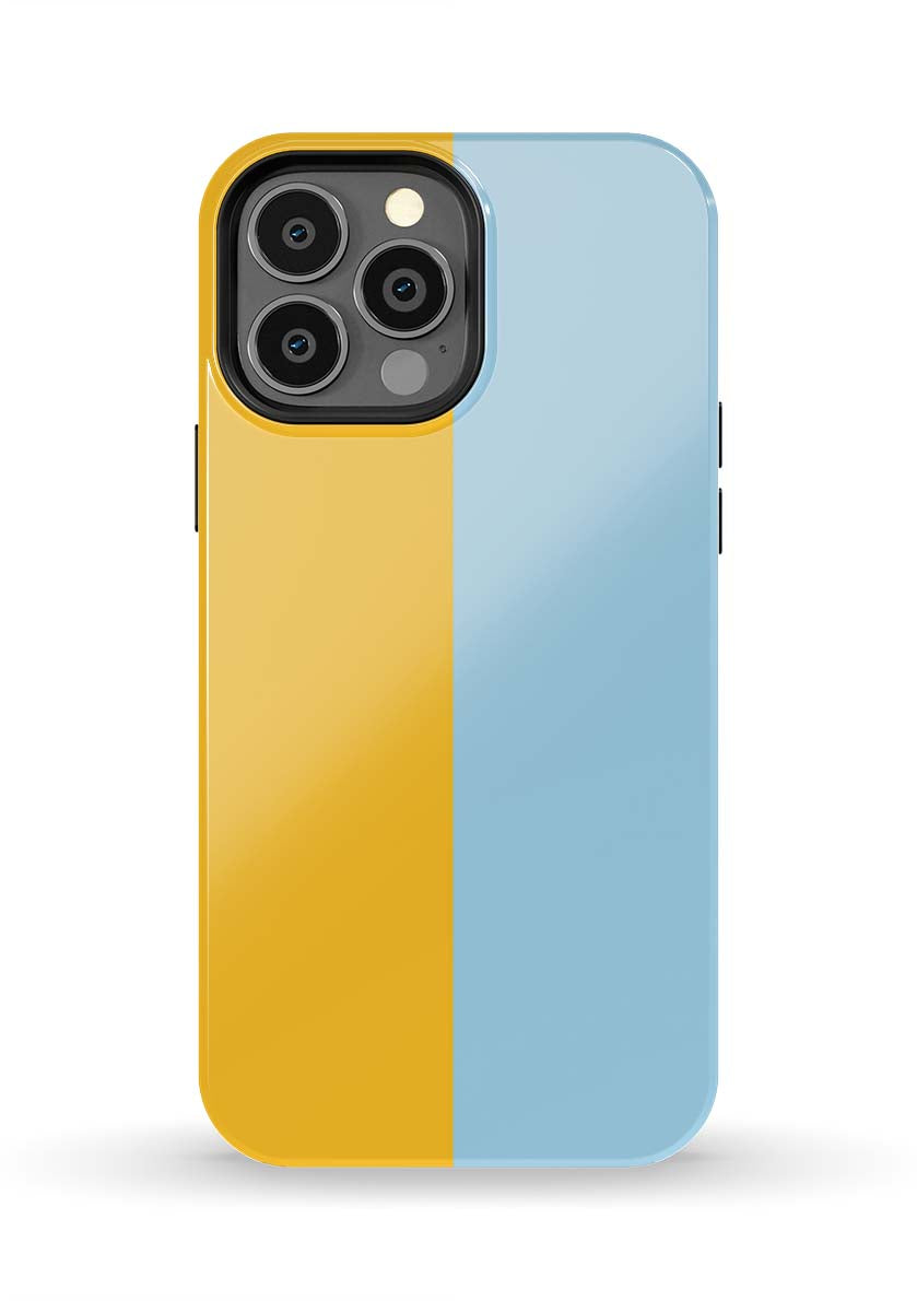 Color Block iPhone Case Phone Case Light Blue Yellow / iPhone 13 Pro Max / Tough Katie Kime