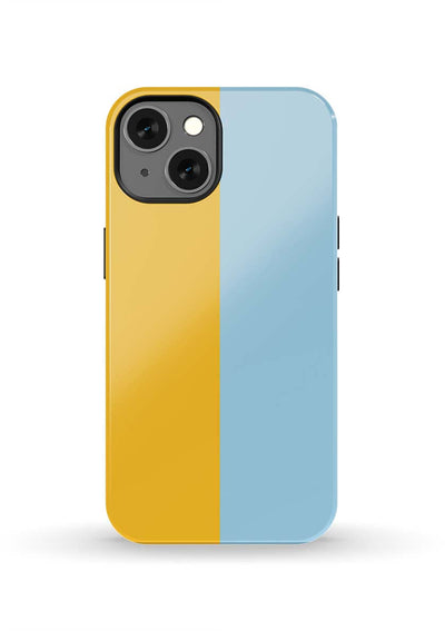 Color Block iPhone Case Phone Case Light Blue Yellow / iPhone 13 / Tough Katie Kime