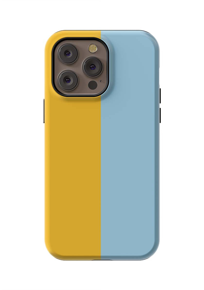 Color Block iPhone Case Phone Case Light Blue Yellow / iPhone 14 Pro Max / Tough Katie Kime